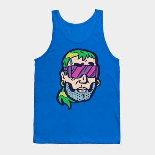 Cyberpunk Visor Head illustration Tank Top